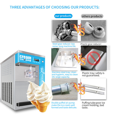 Table Top Big Capacity Automatic Soft Serve Ice Cream Machine BT-25AB