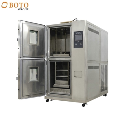 Chambre d'essai de choc thermique, -40°C à 150°C dans deux zones, temps de conversion de 10 secondes